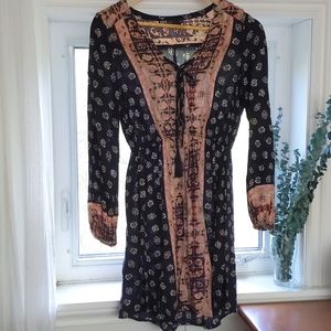 Boho long sleeve dress